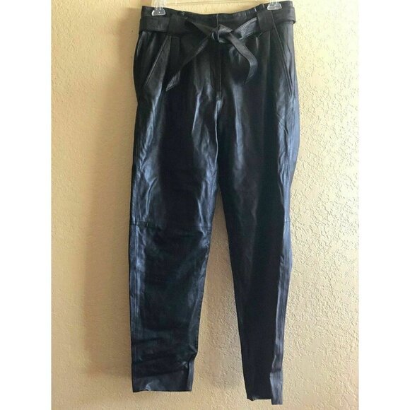Just Female Womens Black Leather Sago Pants defect - Picture 11 of 11